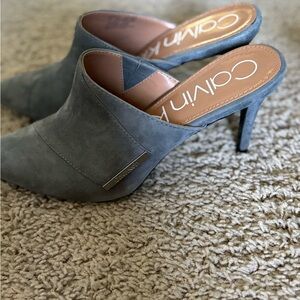 Calvin Klein Women's Slate Gray Mules